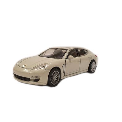 WELLY Modellauto Porsche Panamera S cremeweiß Sammelauto Spielzeugauto Car