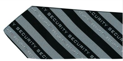 Security Krawatte schwarz mit eingewebtem Schriftzug (Gr. universal)