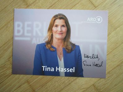 ARD Hauptstadtstudio Tina Hassel - handsigniertes Autogramm!!