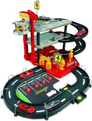Bburago Ferrari Parkhaus inkl. 2 Fahrzeugen Parking Garage Spielzeugautos 1:43