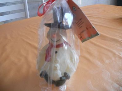 Kerze als Schneemann --- Designerkerze / Weihnachtsfigur