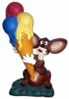 Eis Eisskulptur Maus Eis Laden Ice Cream Mouse groß big Hand bemalt