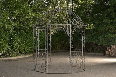 Pavillon Eisen antik bronze Rankhilfe stabil Pergola Rosenbogen Rankgitter NEU