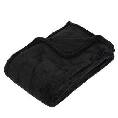 Plaid Fleece (125 cm) Weich Schwarz