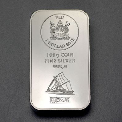 Silberbarren Fiji Argor 100 Gramm Heraeus Münzbarren 999 Silber
