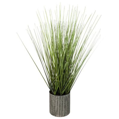 Künstliche Dekopflanze GRAS, 45 cm, grauer Topf