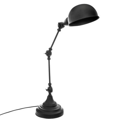 Schreibtischlampe BASALT, Metall, 55 cm, schwarz