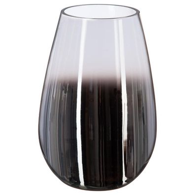 Vase aus Glas FUME, Ø 16 x 23 cm, schwarz-weiß - Atmosphera