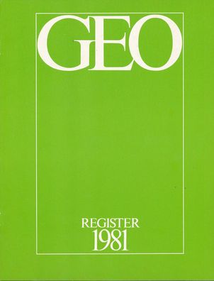 GEO Register 1981 / 1982 / 1983 / 1984