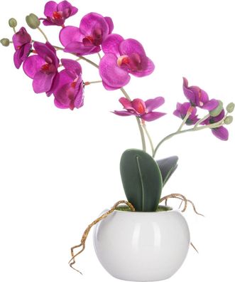 Künstliche Orchidee rosa im Topf, 25 cm - Atmosphera