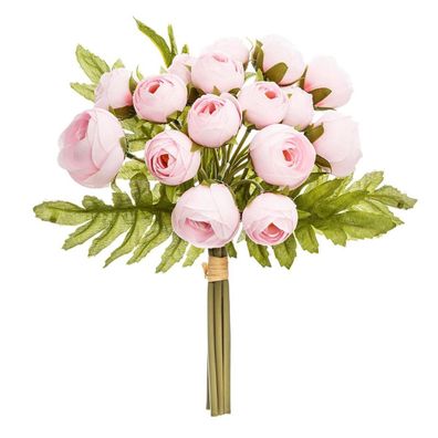 Blumenstrauß mit Kunstblumen, 18 rosa Pfingstrosen, 30 cm - Atmosphera