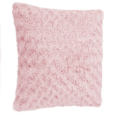 Dekoratives Kissen in rosa Farbe, haarige Dekoration für das Wohnzimmer