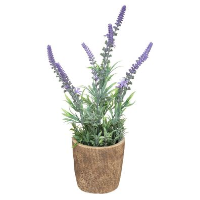 Künstliche Zimmerpflanze Lavenda, 36 cm, braun Blumentopf - Atmosphera