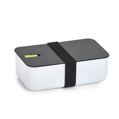 Lunchbox mit Fach, 19 x 12 x 6,5 cm, weiß + rosa Einsatz, ZELLER - ZELLER