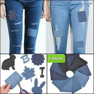 5 Flicken Bügelflicken Jeansflicken Aufbügeln Aufbügelflicken Aufbügler Patches