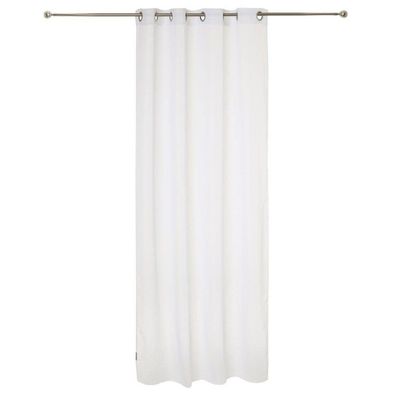 Vorhang, feine Streifen, Polyester, Weiß, 240 x 140 cm