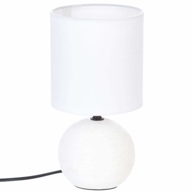 Lampe weißer Keramik H25, weiß, D. 13 x H. 25 cm