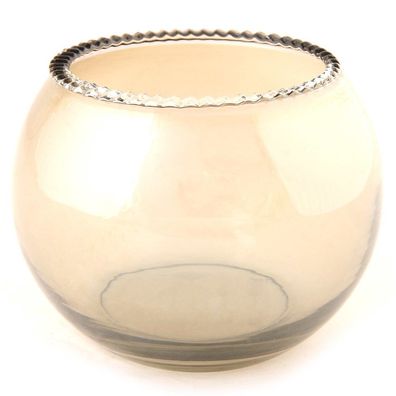 Teelichthalter Glas Leuchter Dm. 10 cm, H. 13 cm