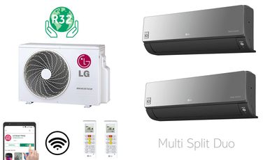 Multi Split LG Artcool Mirror 1x Außengerät + 1x 2,1 kW + 1x 2,5 kW Klimaanlage