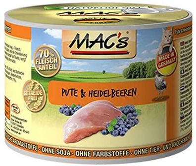 MACs | Pute & Heidelbeeren | 6 x 200 g