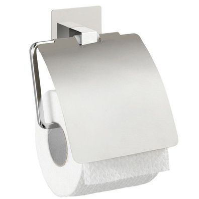 Toilettenpapierhalter QUADRO mit Klappe, Turbo-Loc-Befestigung, WENKO
