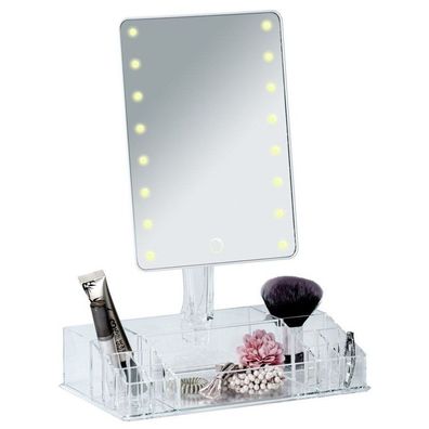 Kosmetikspiegel Farnese mit Organizer und LED-Beleuchtung, WENKO