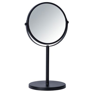 Kosmetikspiegel ASSISI, Ø 17 cm, schwarz, WENKO