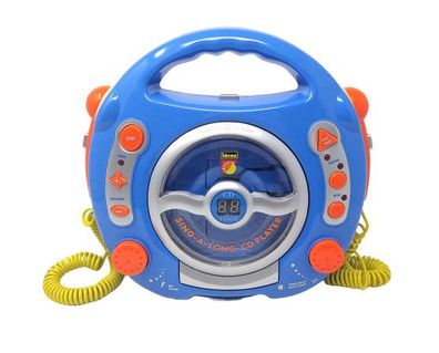 Idena 6805350 Kinder CD-Player "SING-A-LONG" blau mit 2 Mikrofonen * A