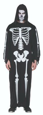 Rubies 14247 - Skelettrobe, Skelett Robe Halloween Herren Kostüm, Gr. M - XL