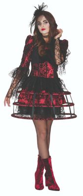 Rubies 13311 - Gothicgirl, Gothic Halloween Kostüm, Kleid und Choker, Gr. 34-44