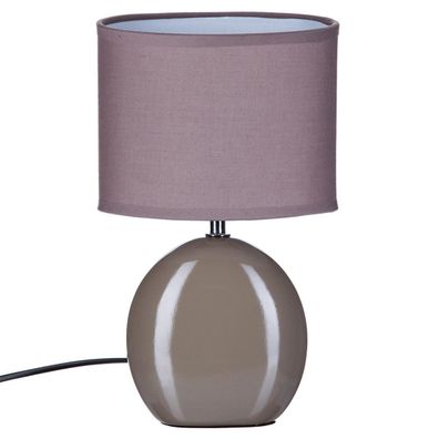 Atmospera Ovale Lampe aus Keramik – H. 31 cm. - Taupe - Atmosphera