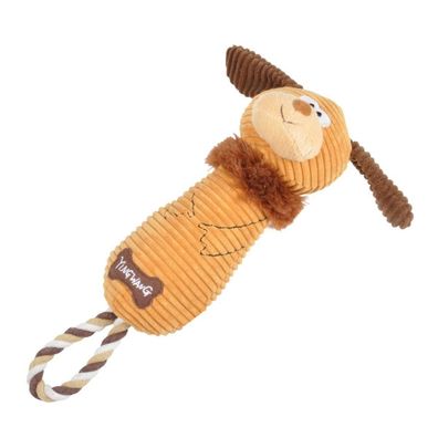 Hundespielzeug mit Schlaufe, 34 cm, braun