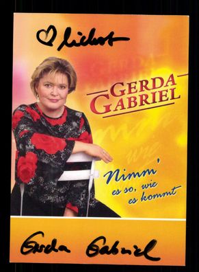 Gerda Gabriel Autogrammkarte Original Signiert ## BC 168179