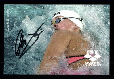 Lotte Friis Autogrammkarte Original Signiert Schwimmen ## BC G 31088