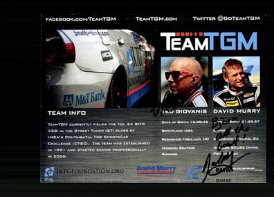 Ted Giovanis und David Murry Autogrammkarte Signiert Motorsport ## BC G 31082