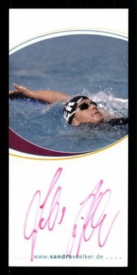 Sandra Voelker Autogrammkarte Original Signiert Schwimmen ## BC G 31089
