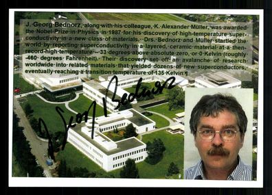 Georg Bednorz Autogrammkarte Original Signiert Wissenschaft # BC G 31151