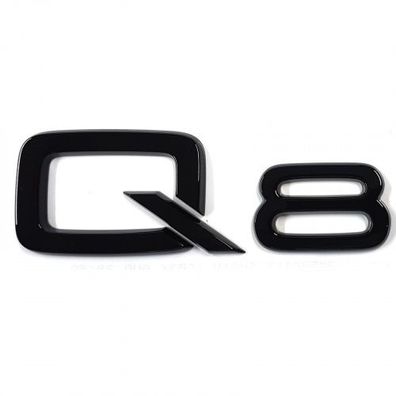 Original Audi Schriftzug Q8 Emblem Logo Aufkleber Black Edition schwarz glänzend