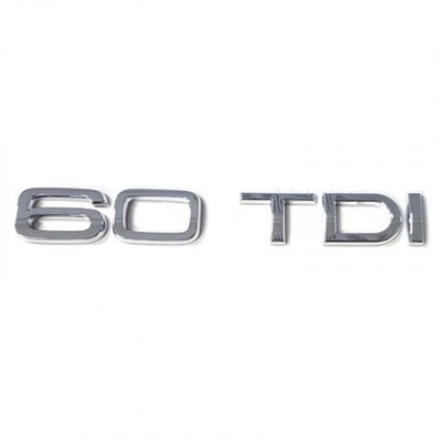 Original Audi Schriftzug 60 TDI Emblem Logo Aufkleber Diesel chrom 4N0853744D2ZZ