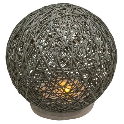 Designer-Lampe, Kugelform, Durchmesser 18,5 cm, Grau - Atmosphera