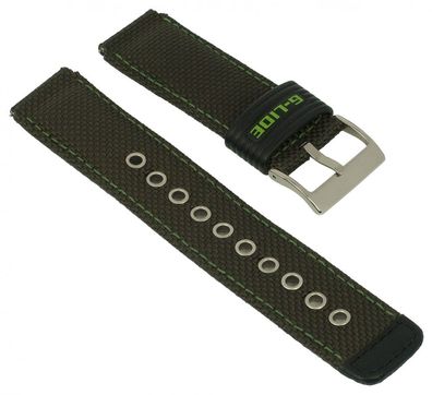 G-Shock Armband | für GLS-100 G-Lide Textil/ Leder Mix dunkelgrün Casio