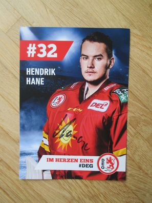 Eishockey Bundesliga DEG Düsseldorfer EG Hendrik Hane - handsigniertes Autogramm!!!
