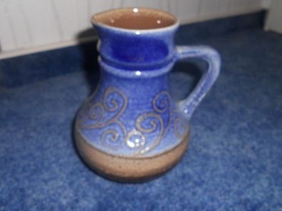 Vase / Krug - keramik - blau gemustert