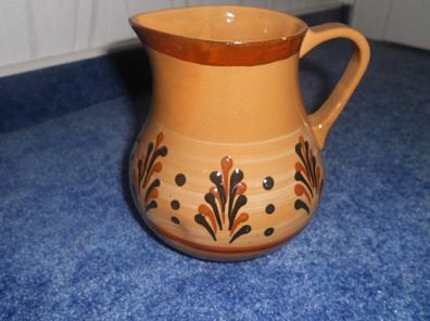 Vase / Krug - Keramik - braun gemustert