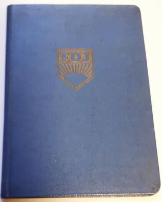 Mitgliedsbuch FDJ 1953 - 1957 Freie Deutsche Jugend