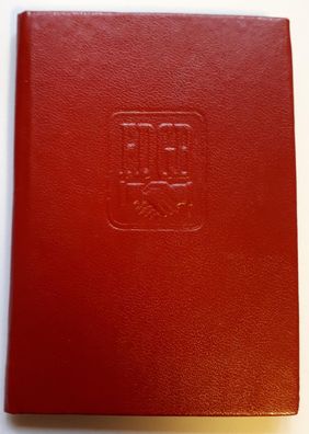 Mitgliedsbuch Freier Deutscher Gewerkschaftsbund 1980 - 1989