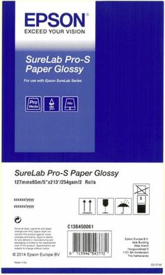 1x2 Epson SureLab Pro-S Paper BP Glossy 127 mm x 65 m 254 g