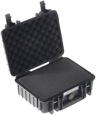 B&W Outdoor Case Type 1000 schwarz mit Schaumstoff Inlay