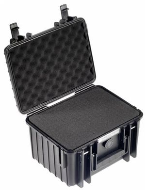 B&W Outdoor Case Type 2000 schwarz mit Schaumstoff Inlay