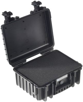 B&W Outdoor Case Type 3000 schwarz mit Schaumstoff Inlay